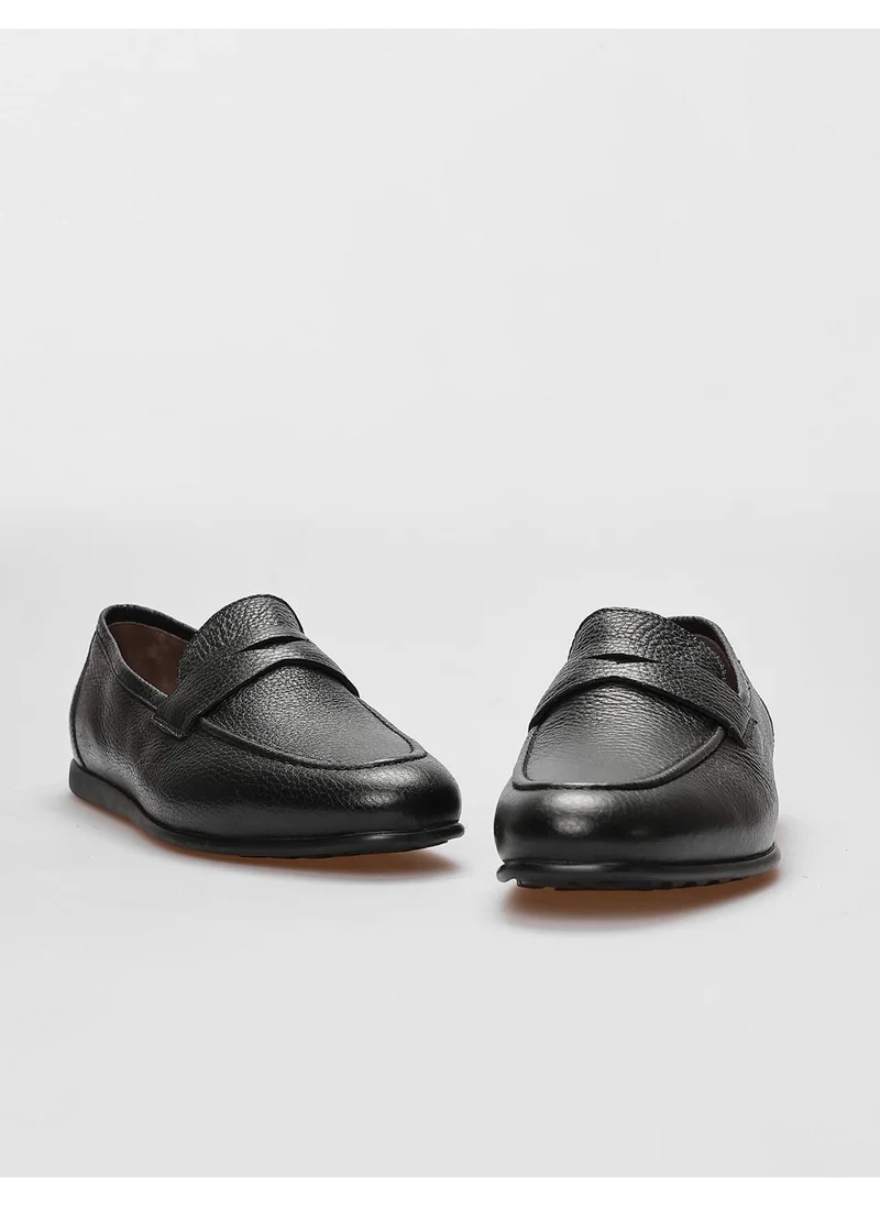 Cabani Genuine Leather Black Men's Casual Shoes