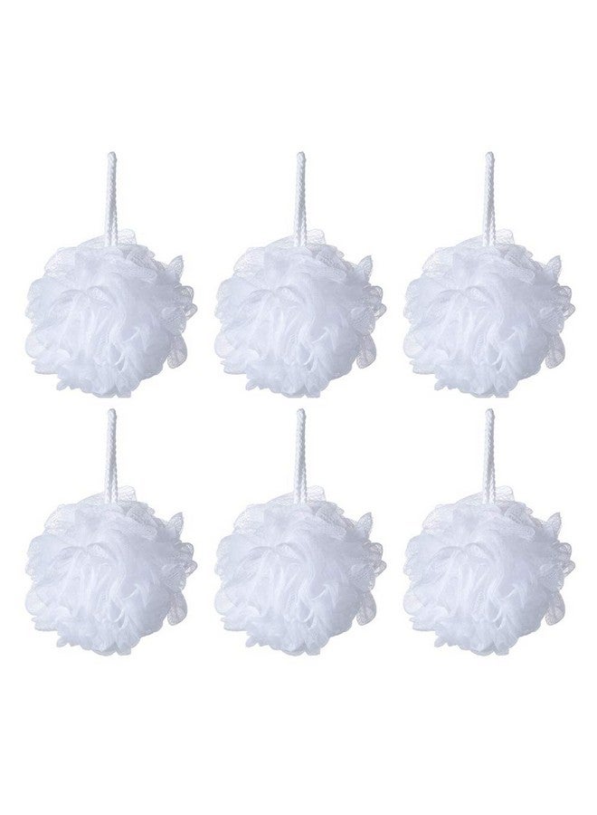 iboodi Bath Sponge Loofah Shower Pouf White Mesh Shower Puff Pack Of 6 (35Gpcs) - Image 1