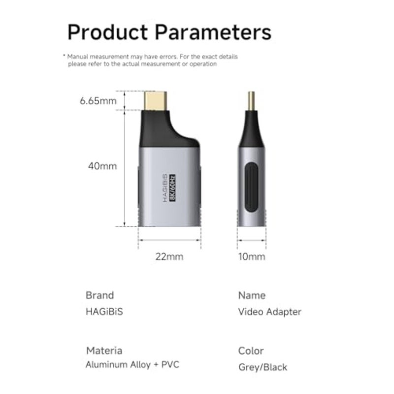 DisplayPort to HDMI Adapter, 8K@60Hz 4K@240Hz 2K@360Hz DP Male to HDMI Female Connector Converter for Laptop, PS5, XR/AR Glasses, Portable Monitor - Image 4