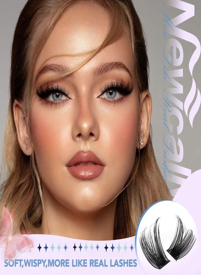 Newcally Lash Clusters Wispy Lash Extension D-curly Eyelash Clusters Natural Look 10-18mm Cluster Eyelash Extensions 144Pcs Volume Individual Lashes Spiky Cluster Lashes Manga by Newcally - Image 4