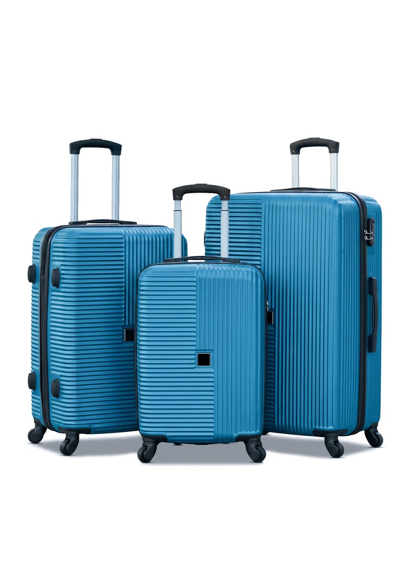 ZAAPPY Horizo Vertic ABS Luggage Hard Shell Lightweight 3PCS Set (20/24/28 Inch) Suitcase, Combination Lock - Image 1