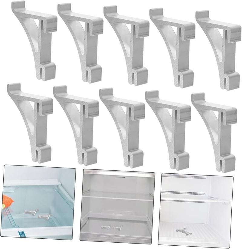 TEHAUX 4 قطع مشابك ثلاجة هوكس دعامة فريزر من الألومنيوم سهلة التركيب مشبك ثلاجة - Image 5