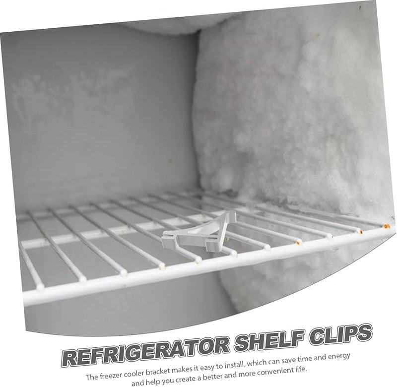 TEHAUX 4 قطع مشابك ثلاجة هوكس دعامة فريزر من الألومنيوم سهلة التركيب مشبك ثلاجة - Image 3