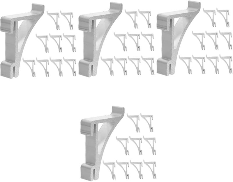 TEHAUX 4 قطع مشابك ثلاجة هوكس دعامة فريزر من الألومنيوم سهلة التركيب مشبك ثلاجة - Image 1
