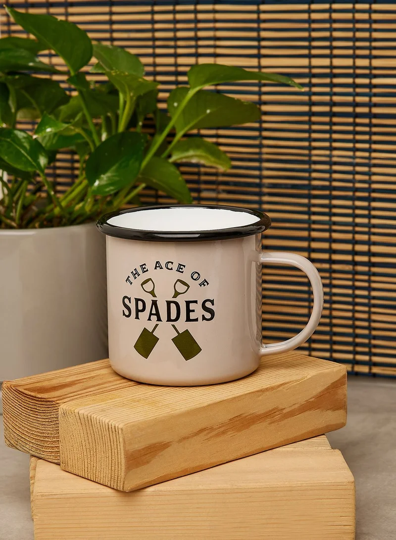 GENTLEMEN'S HARDWARE Enamel Mug - Ace Of Sapces 17 Fl.Oz/500 Ml