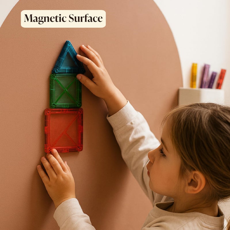 Orelle MagicWall | Magnetic Arch Wall Decal â€“ Repositionable & Renter-Friendly | Peel & Stick Magnetic Wall Decal Chalkboard | Playroom Essentials | Large 24 x 39â€ | Mocha - Image 3