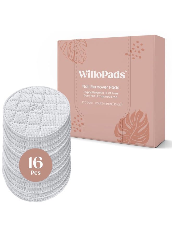 Saint Willo UPDATED Willopad Refills for Willowash Acrylic Nail Remover - 16 Count - Round - Willopads - Image 1