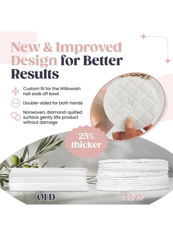 Saint Willo UPDATED Willopad Refills for Willowash Acrylic Nail Remover - 16 Count - Round - Willopads - Image 3