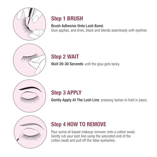i.Envy i•ENVY Super Strong Hold Eyelash Adhesive, Waterproof, 48-Hour Long-Lasting Lash Glue, Latex-Free, Hypoallergenic, Quick-Drying with Brush-On Applicator for Strip Lashes (Clear, 6 Pack) - Image 5