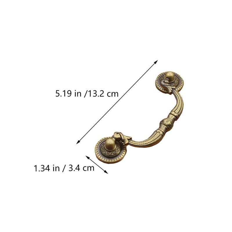 2 Vintage Retro Cabinet Bail Pull Handles 9.6cm Hole Spacing - Image 3