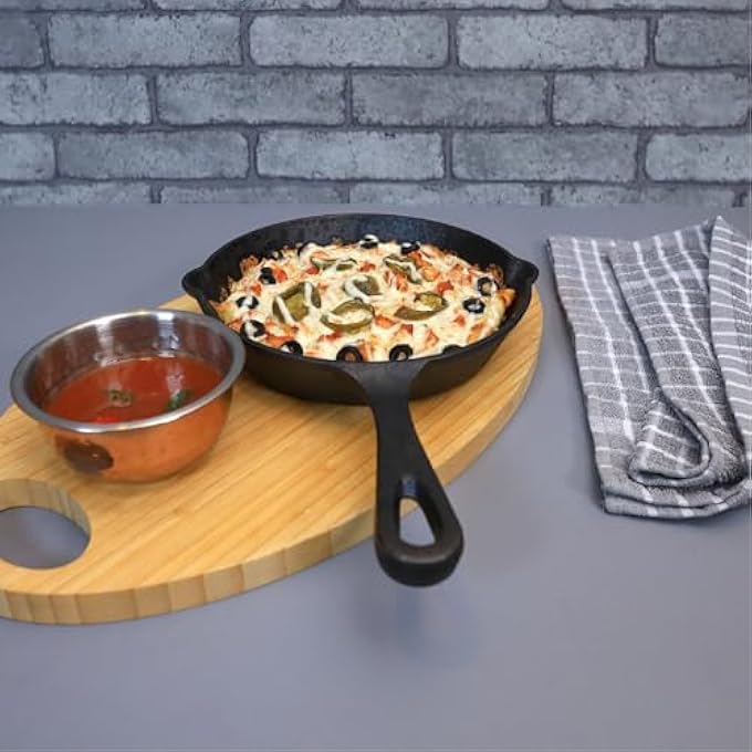 Buckingham 30066 Cast Iron PreSeasoned Skillet Frying Pan 20 Cm For Healthy Cooking  Premium Quality Black - Image 5