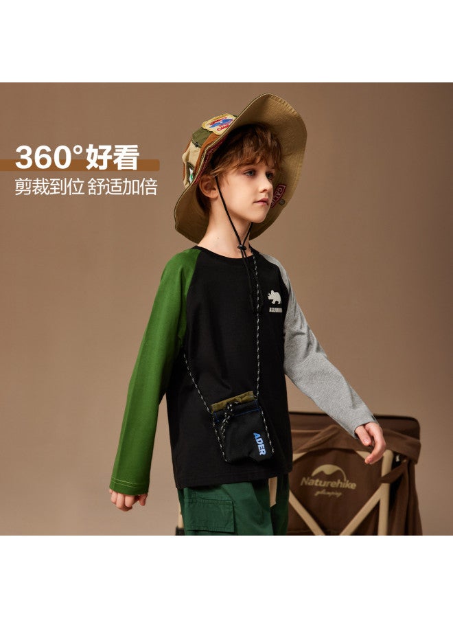 ASK JUNIOR Children's Long Sleeve T-shirt Autumn Boys' Big Kids Color Block Running Sports Base Layer Teenagers Top - Image 5