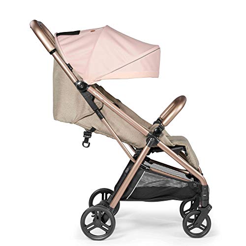 Peg Perego Selfie – Self-Folding, Light Weight, Compact Stroller – Compatible with All Primo Viaggio 4-35 Infant Car Seats - Made in Italy - Mon Amour (Beige, Pink, & Rose Gold) - Image 3