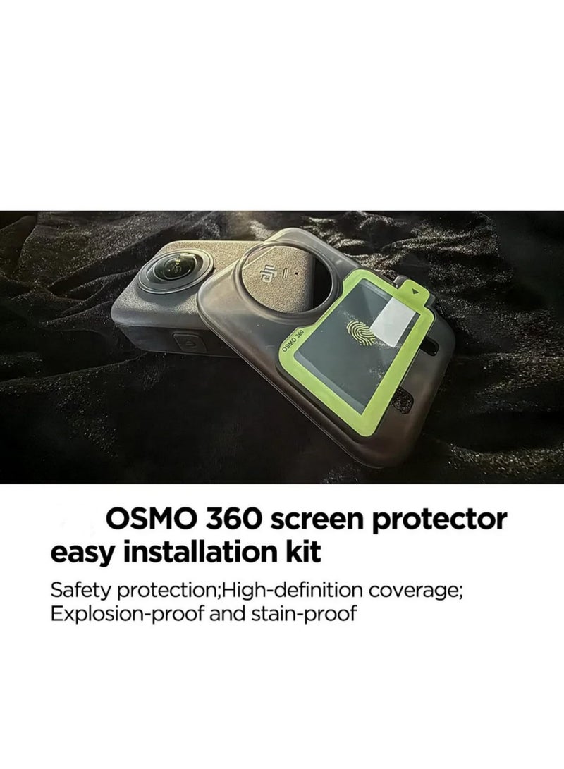 2Packs Premium Tempered Glass Screen Protector for DJI OSMO 360 Anti-Scratch Easy Installation Kit Accessories Set Dust-Free Warehouse - Image 3