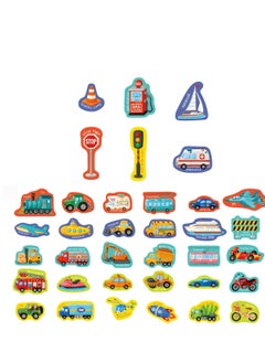 Fridge Magnets for Kids, Vehicles Magnets, Magnetic letters and numbers for toddlers Learning & Educational Magnet Toys for 3 Year Old Toddlers Baby Magnets for Kids on Fridge
