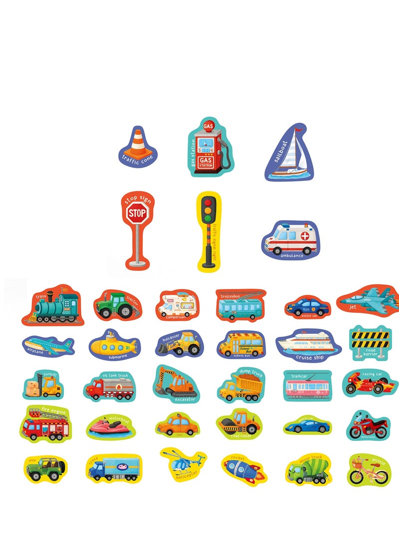 Generic - Fridge Magnets for Kids, Vehicles Magnets, Magnetic letters and numbers for toddlers Learning & Educational Magnet Toys for 3 Year Old Toddlers Baby Magnets for Kids on Fridge - Image 1