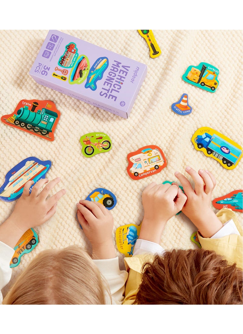 Generic - Fridge Magnets for Kids, Vehicles Magnets, Magnetic letters and numbers for toddlers Learning & Educational Magnet Toys for 3 Year Old Toddlers Baby Magnets for Kids on Fridge - Image 1