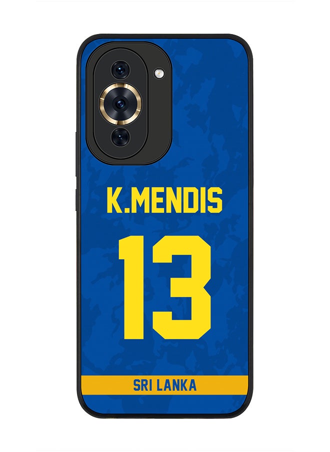 Stylizedd - Rugged Black Edge Case for Huawei nova 10 Pro, Slim fit Soft Case Flexible Rubber Edges Thin Cover - Player Name - Kusal Mendis, Jersey Number- 13 - Image 1