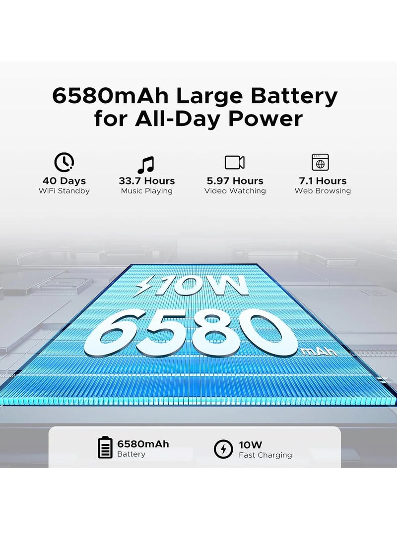 دوجي تاب A9 برو - واي فاي، ذاكرة الوصول العشوائي: 128 جيجابايت، ذاكرة الوصول العشوائي: 10.1 بوصة، شاشة عالية الدقة، بطارية 6580 مللي أمبير، أندرويد 15، أسود - Image 5