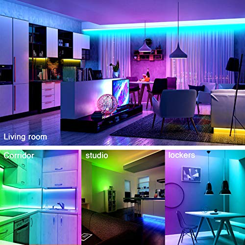 dalattin 32.8ft Led Strip Lights,RGB Led Lights for Bedroom Color Changing Light,Decoration for Bedroom Room Party,Halloween Decor with 44 Keys Remote,1 Roll of 32.8ft - Image 3