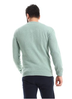 Andora Ribbed Cuffs & Cole Long Sleeves Mint Green Pullover  - Image 4