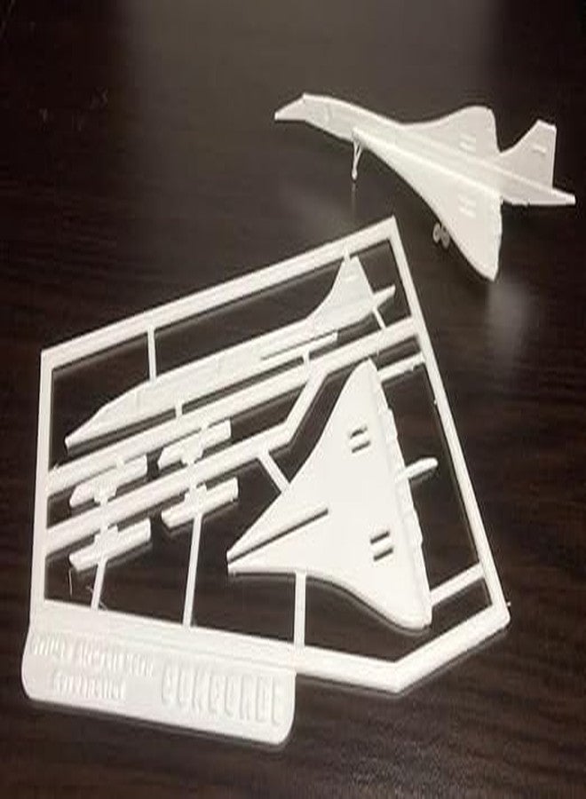 3D CRAFT Concorde Aircraft Model Kit, White Plastic Assembly Parts, Scale Model Airplane - Image 1