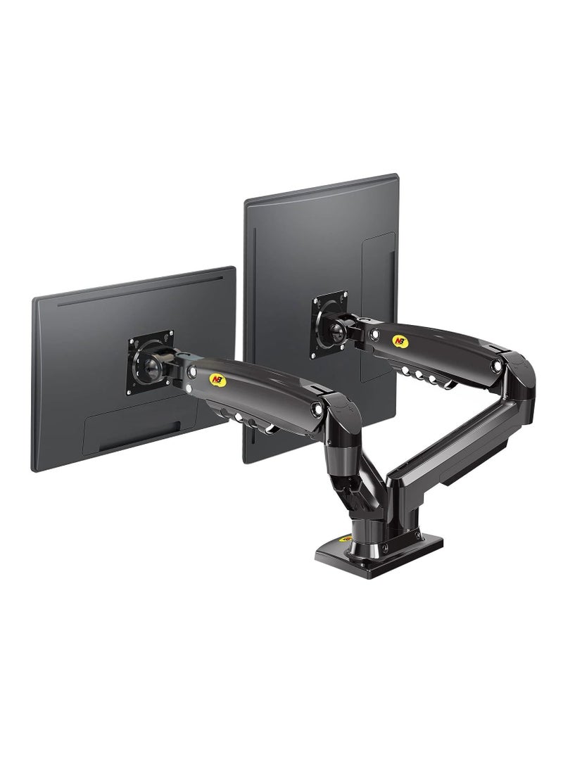Generic Dual Monitor Mount F160 – Gas Spring Arm for 17–27" Screens | Full Motion | VESA 75/100 | Load 4.4–19.8 lbs  - Image 1