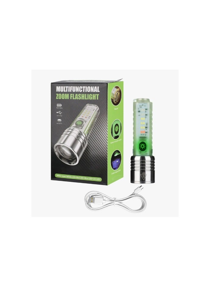 مصباح يدوي LED بقوة 30 وات - مصباح تلسكوبي قوي بمدى 1000 متر للاستخدام في الهواء الطلق وفي حالات الطوارئ (متوافق مع الاتحاد الأوروبي والولايات المتحدة) - Image 2