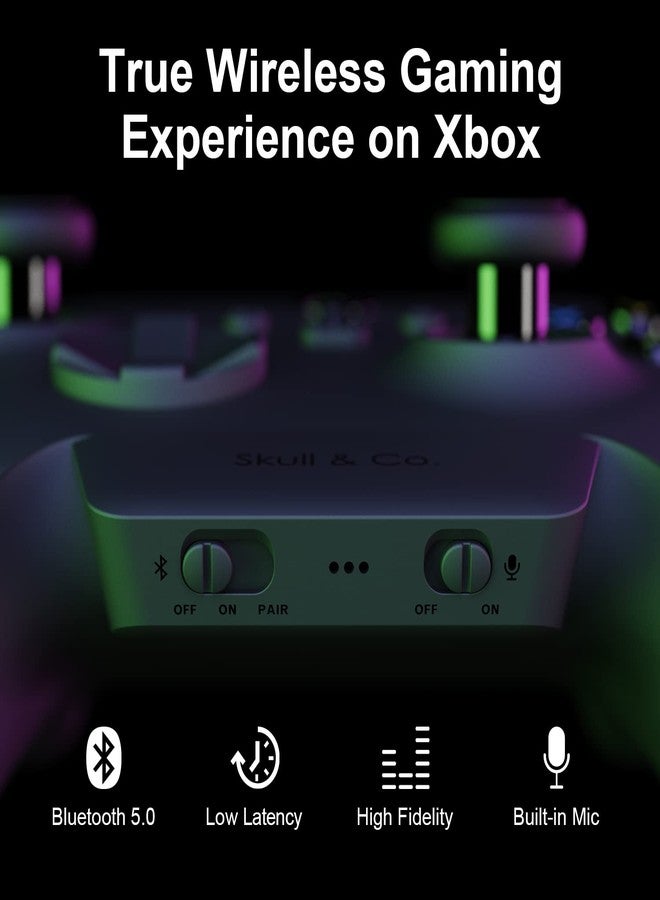 Skull & Co. AudioBox for Xbox (XSX/XSS/Elite) Controllers: Bluetooth 5.0 Wireless Audio Transmitter Adapter Low Latency - Black - Image 2