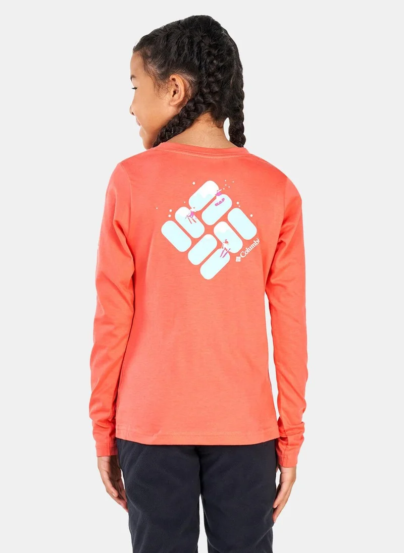 Columbia Kids' Hazeldel Hill™ Long Sleeve Graphic T-Shirt