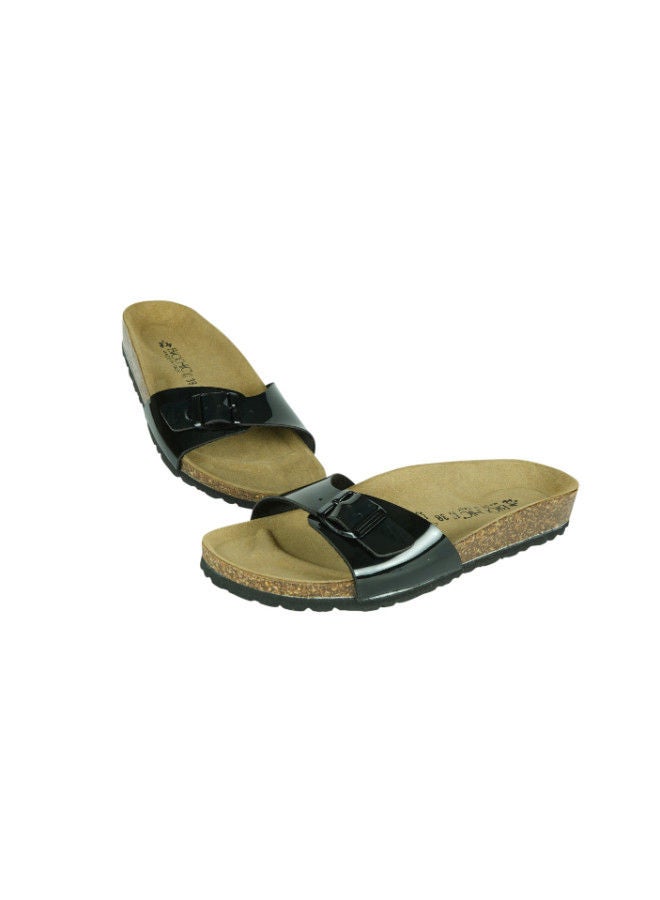 Biochic Ladies Single Strap Sandals 012-480 1837-Black - Image 2