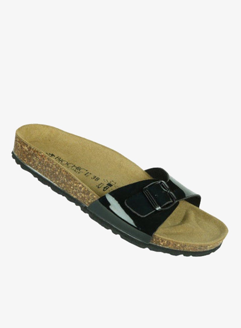 بيوتشيك صنادل بيوتشيك نسائية بحزام واحد 012-480 1837-أسود - Image 1