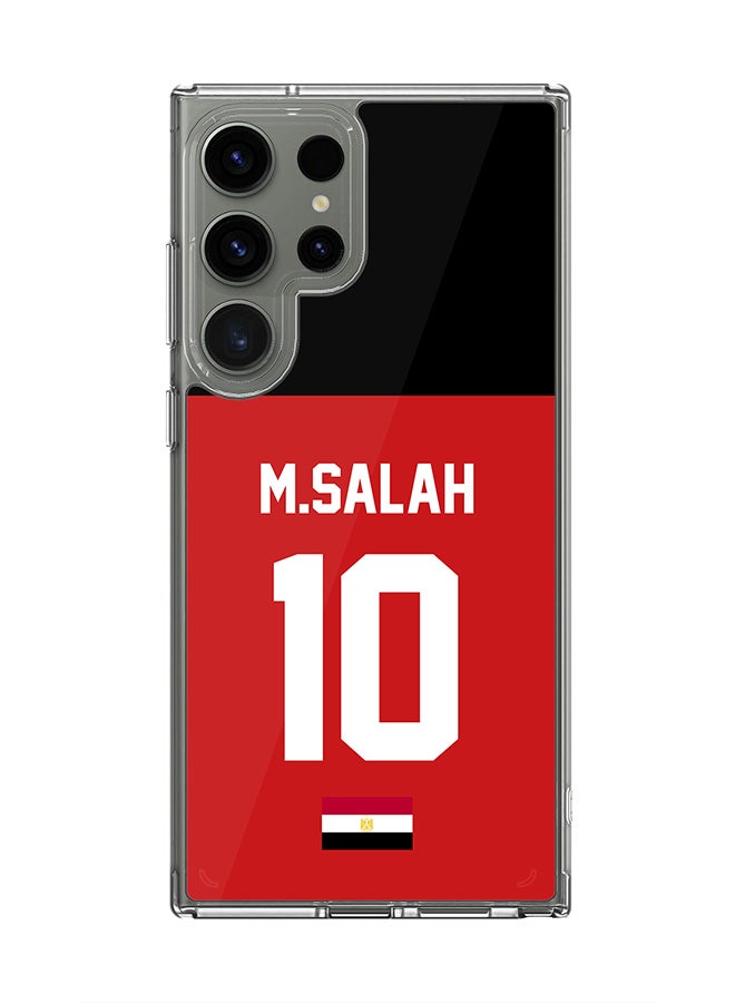 Stylizedd Classic Clear Case for Samsung Galaxy S24 Ultra , Hybrid Soft  Thin Transparent Cover - Football Team - Egypt, Player Name - M.Salah - Image 1