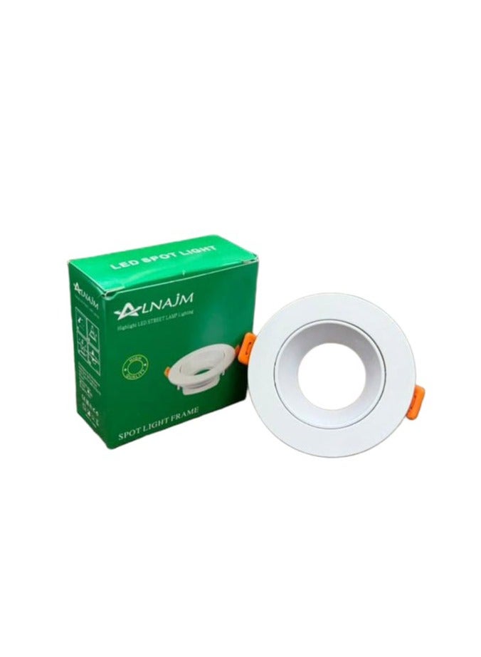 ALNAJM Lighting إطار كشاف LED بلاستيكي أبيض 10 قطع 