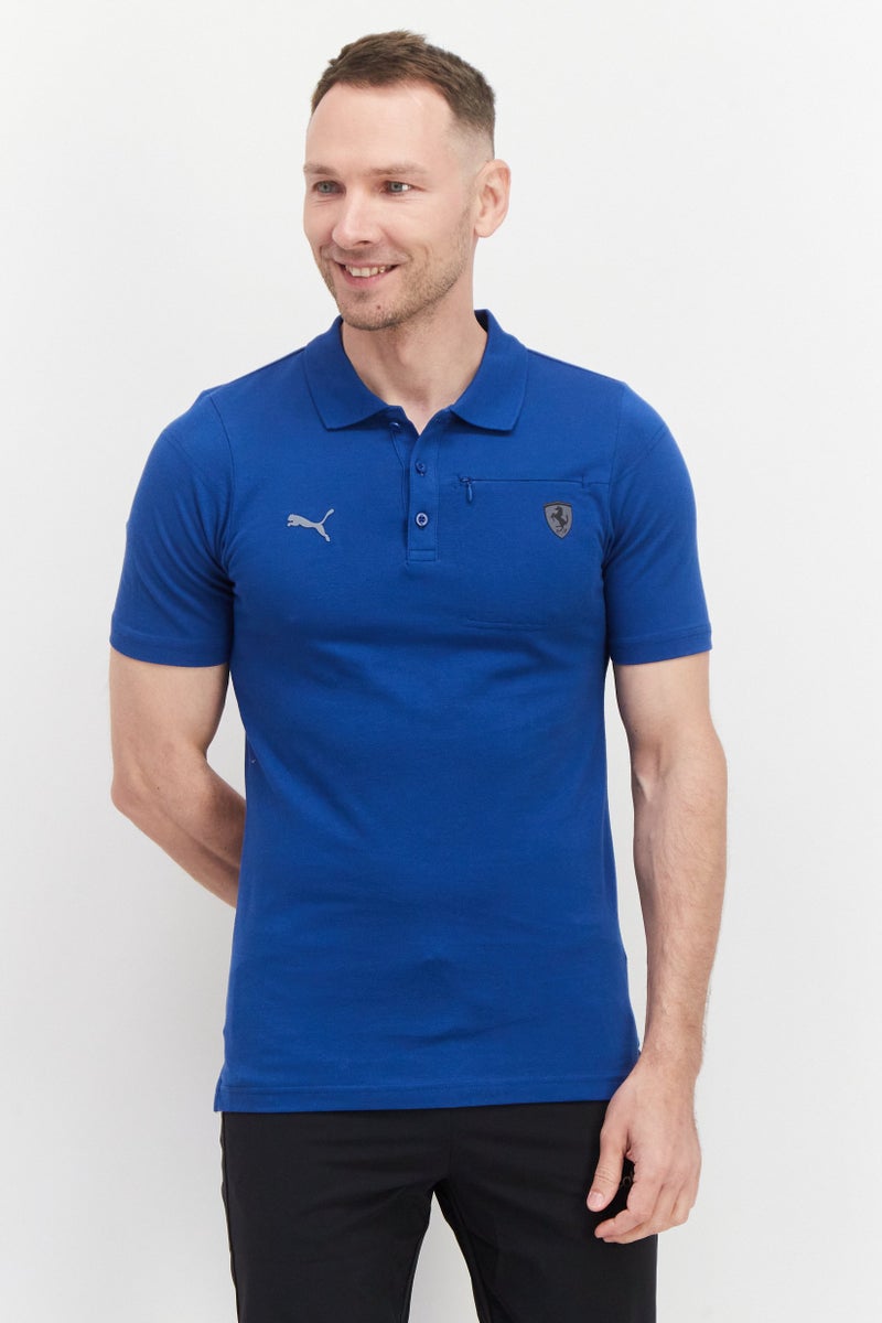 PUMA Men Sportswear Fit Short Sleeves Tainting Polo Shirt,  Blue - Image 1