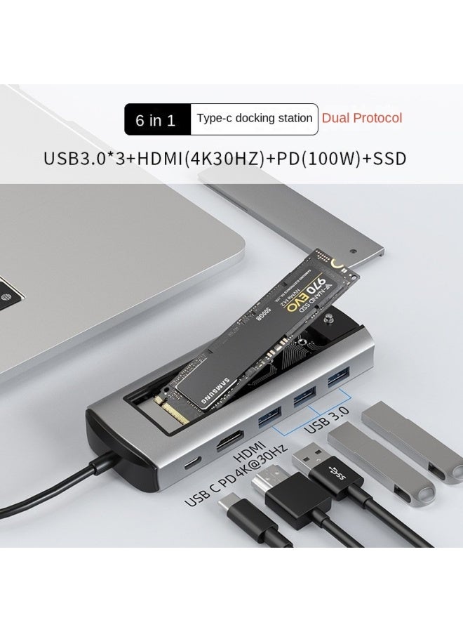 Neutral Multi-function Docking Station Ssd M.2 Mobile Hard Drive Box Expansion Dock - Image 1