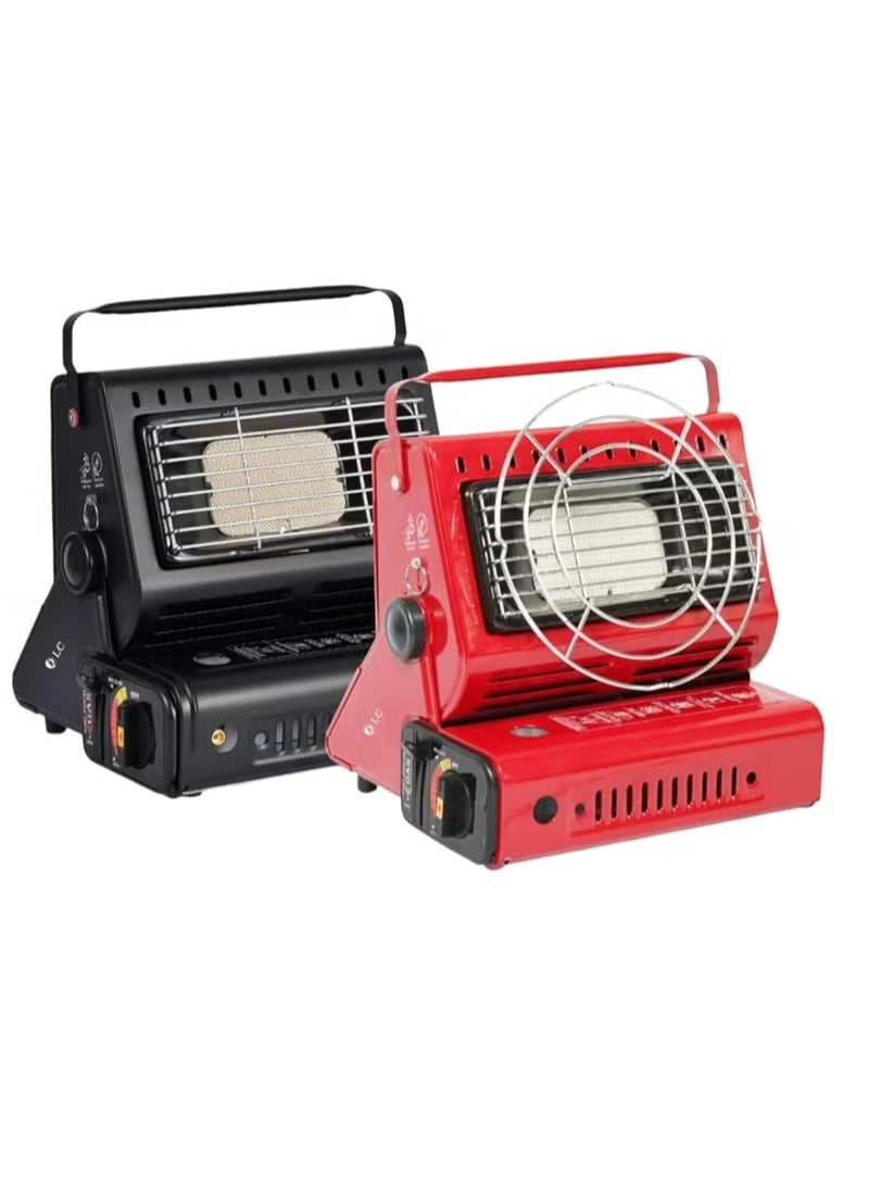 دي إل سي  DLC Porable Stove & Gas Heater 2 in 1 DLC-P3410 Red/Black - Image 1