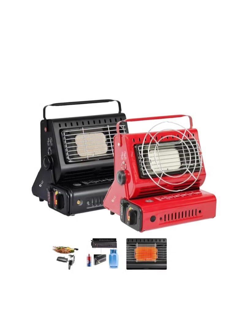 دي إل سي  DLC Porable Stove & Gas Heater 2 in 1 DLC-P3410 Red/Black - Image 3