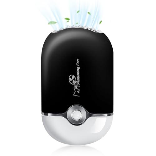 mlogiroa Lash Fan Mini Portable Eyelash - Handheld for Eyelash Extension Rechargeable USB C Air Cooling Blower Fan with Built in Sponge Lash Extension Application(Black) - Image 1