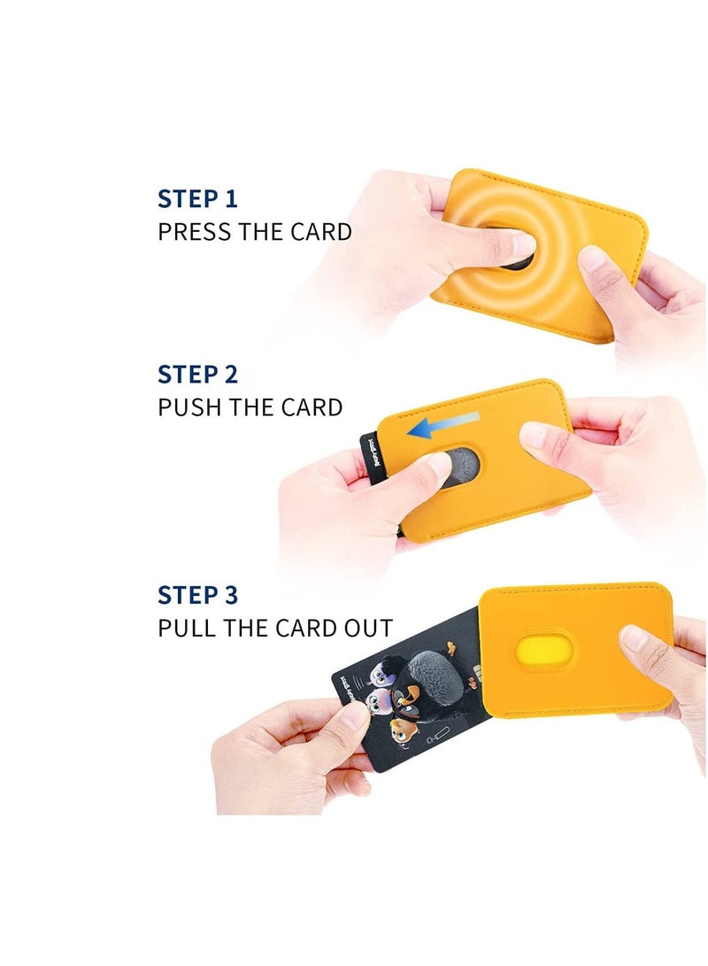 SYOSI Magnetic Card Wallet Holder, Leather Mag Safe Wallet for iPhone 13 Pro Max/13 Pro/13/13 Mini, for iPhone 12Series - Image 5