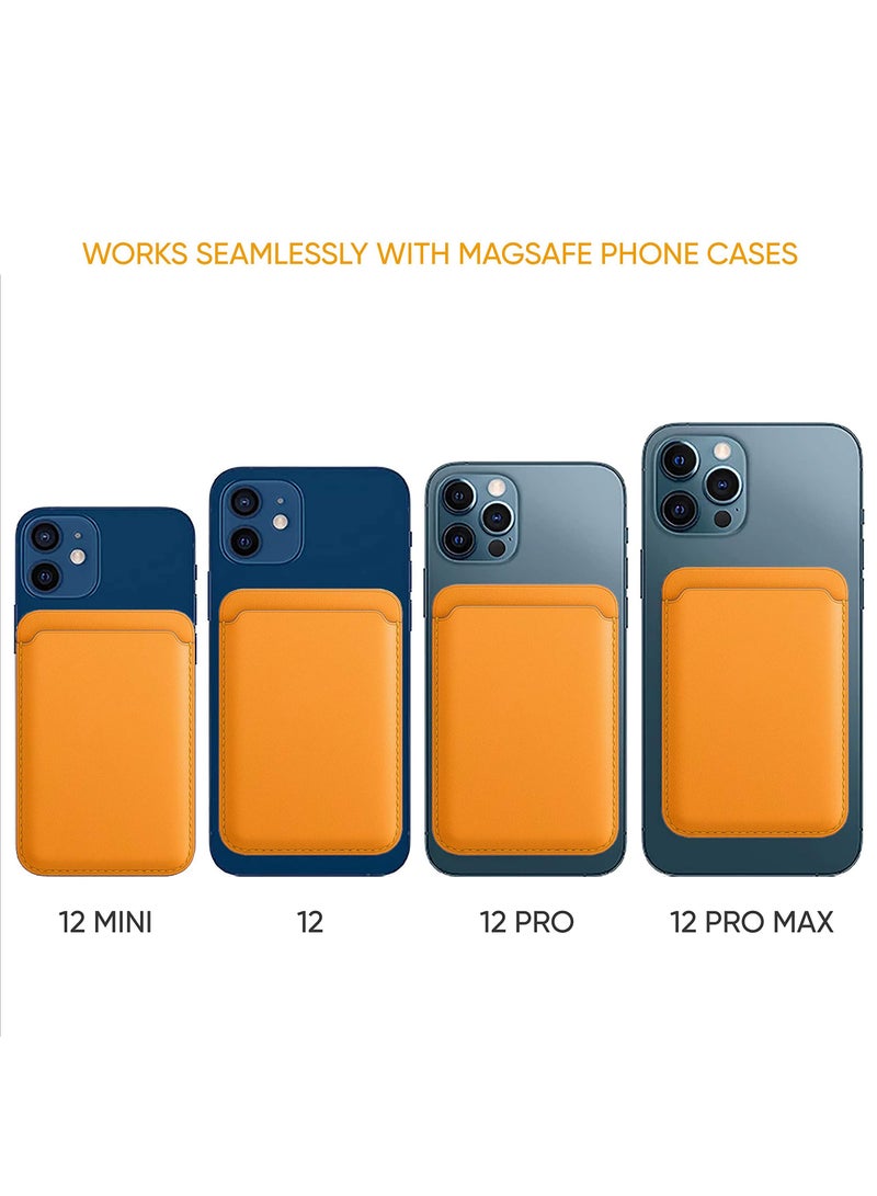 SYOSI Magnetic Card Wallet Holder, Leather Mag Safe Wallet for iPhone 13 Pro Max/13 Pro/13/13 Mini, for iPhone 12Series - Image 3