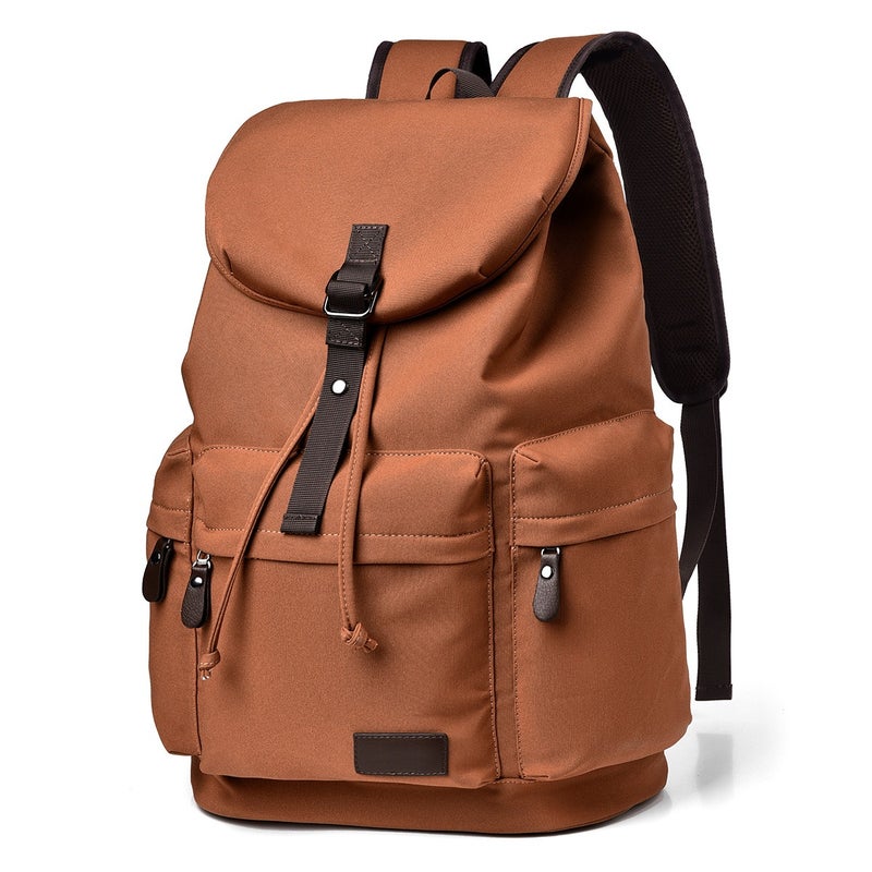 WEIXIER Men's Premium Canvas Backpack, Business Commuter Large Capacity Laptop Bag, Waterproof Student School Bag - Image 1