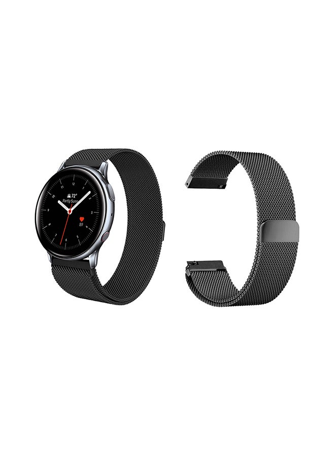 Perfii Milanese Mesh Replacement Band For Samsung Galaxy Active/Active 2 Black