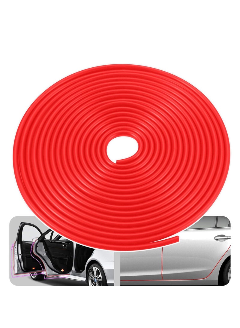 Generic 5 Meters Car Door Edge Protector – Red Rubber Trim Strip – Anti-Collision & Dustproof – Universal Fit  - Image 1