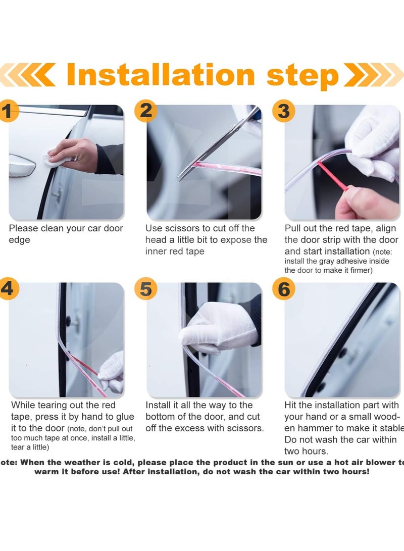 Generic 5 Meters Car Door Edge Protector – Red Rubber Trim Strip – Anti-Collision & Dustproof – Universal Fit  - Image 4