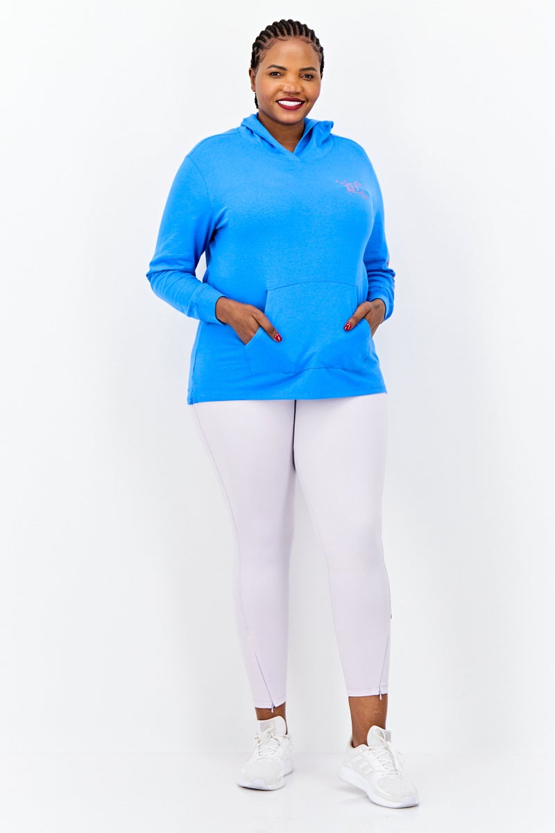 Champion Women Plus Size Long Sleeve Outdoor Sweatshirt, Blue  - Image 4