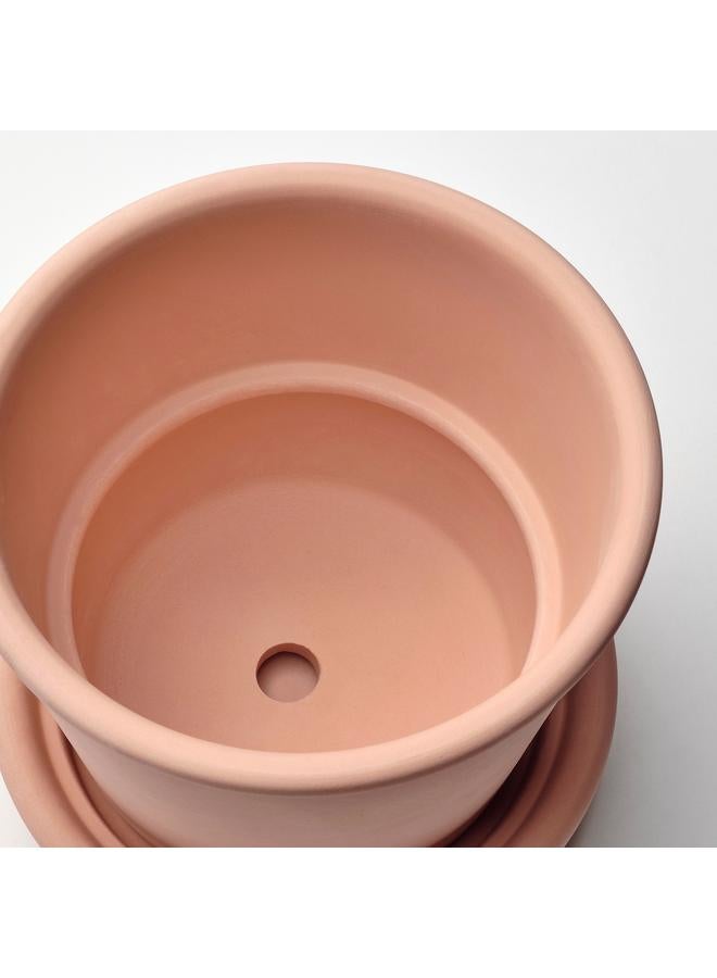 erorex Plant Pot With Saucer, In/Outdoor Terracotta, 12 Cm - Image 3