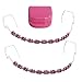 panthra Fake Braces 2Pcs Set Temporary Tooth Decoration with Metal Wires Metal Brackets and Orthodontic Bands Suitable for Orthodontists to Explain for Dental Students to Practice Pink - Image 1