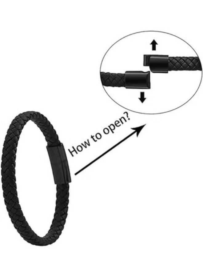 Bracelets for Men-Stainless Steel Magnetic Clasp Franco Chain Mens Bracelet - Image 4