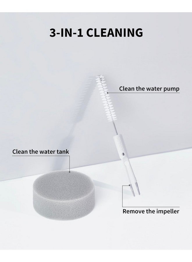 PETKIT Pet Water Fountain Cleaning Kit, Cat Water Fountain Brush Pet Water Fountain Cleaning Kit, Include Brush Tweezers And Sponge - Image 2